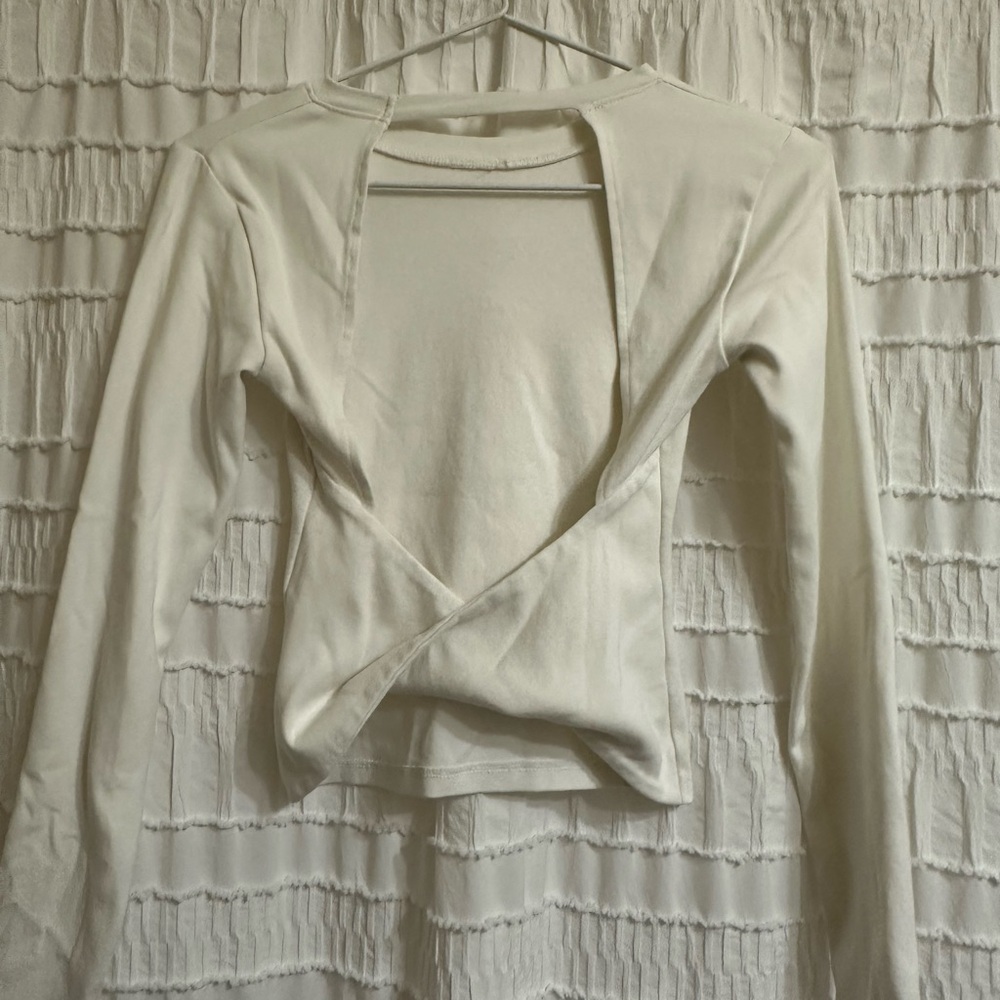 Backless Zara white long sleeve